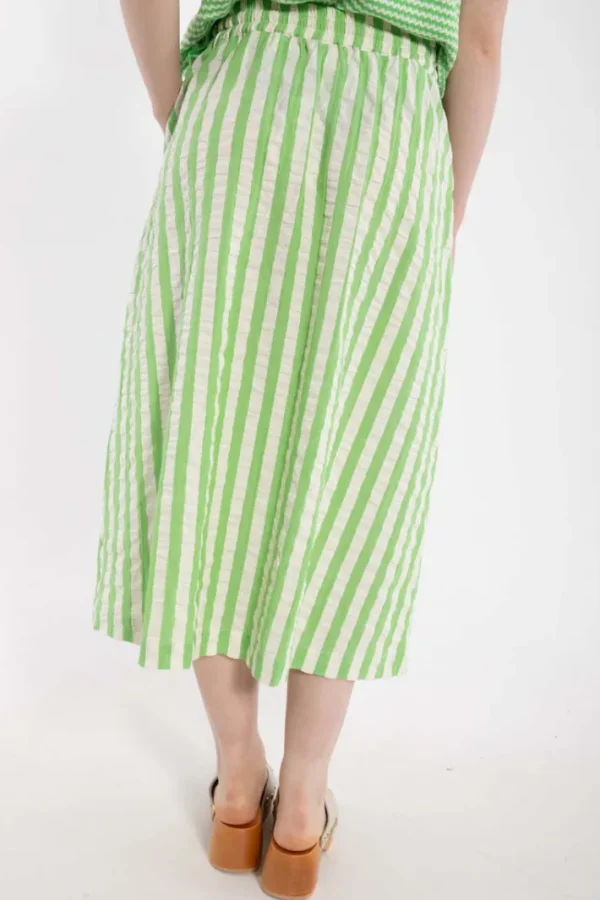 Danespresso Seersucker Skirt Bright Green/Chalk