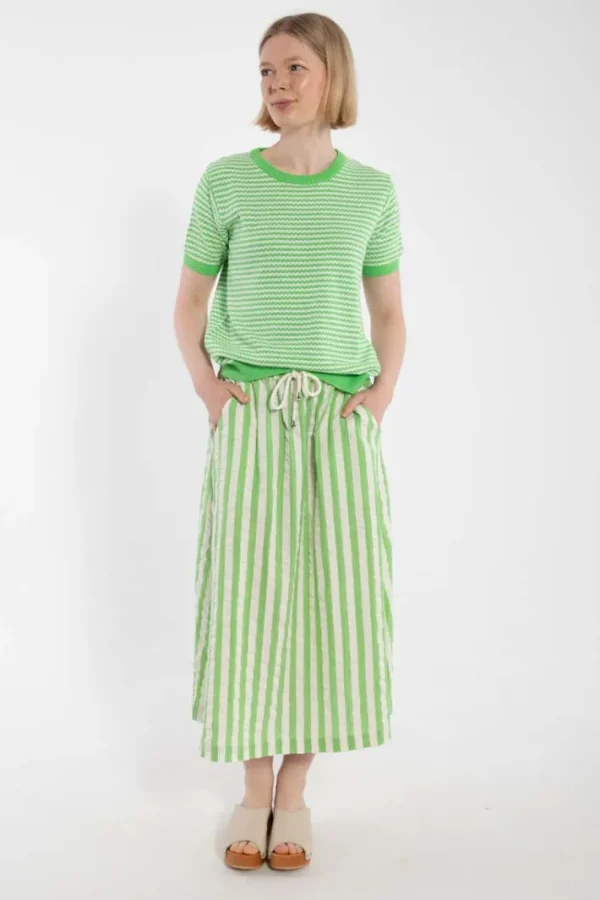 Danespresso Seersucker Skirt Bright Green/Chalk