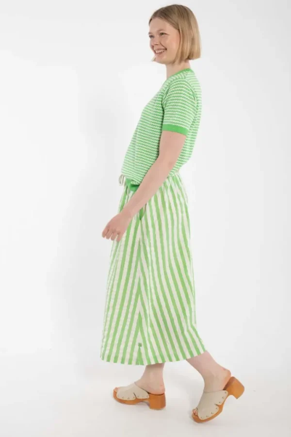 Danespresso Seersucker Skirt Bright Green/Chalk