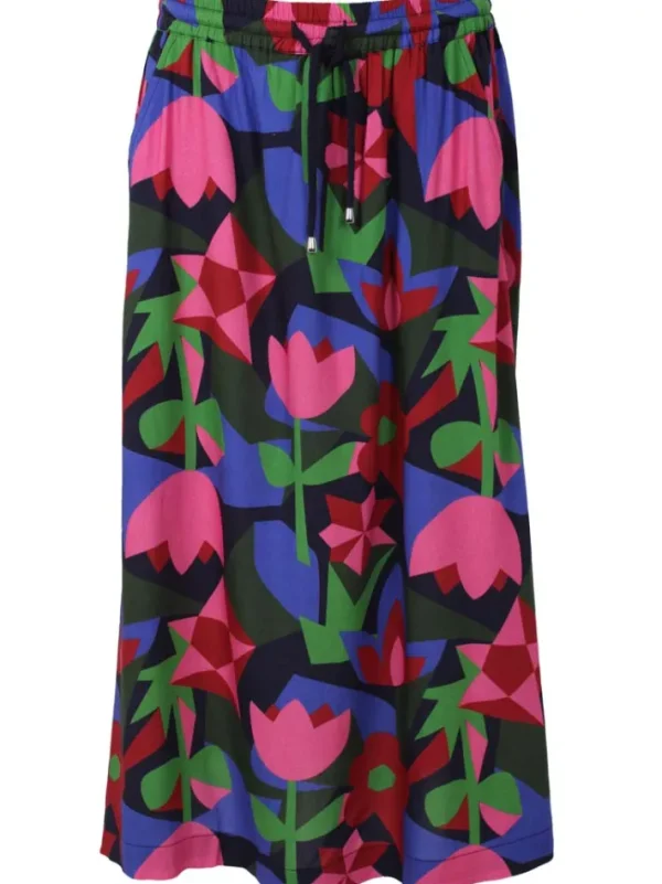 Danespresso Viscose Skirt Dark Navy GEOFLEUR