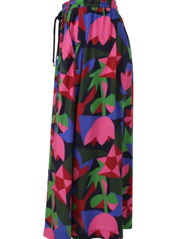 Danespresso Viscose Skirt Dark Navy GEOFLEUR