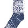 Danestay Warm Wool Socks Denim/White