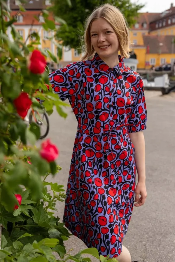 Danesusanne Poplin Stretch Dress Lilla POPPY