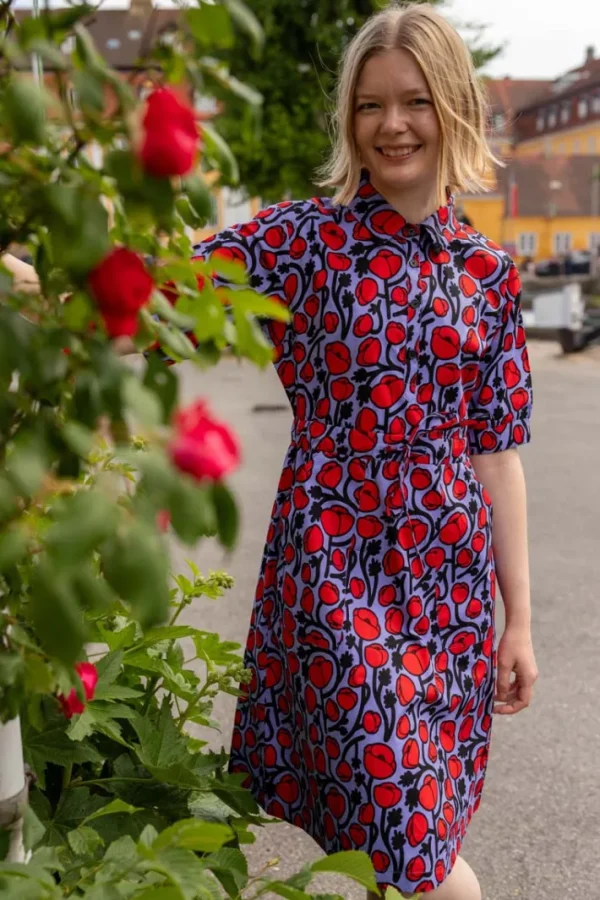 Danesusanne Poplin Stretch Dress Lilla POPPY