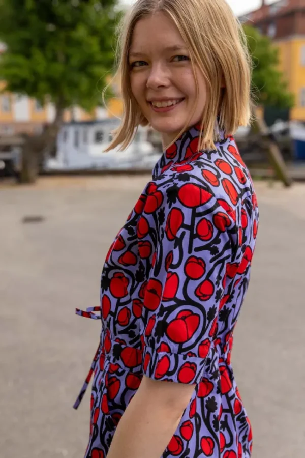 Danesusanne Poplin Stretch Dress Lilla POPPY