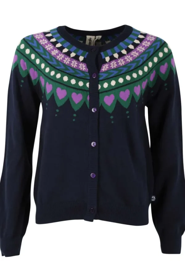 Danesweetheart Cotton Knit Cardigan Dark Navy