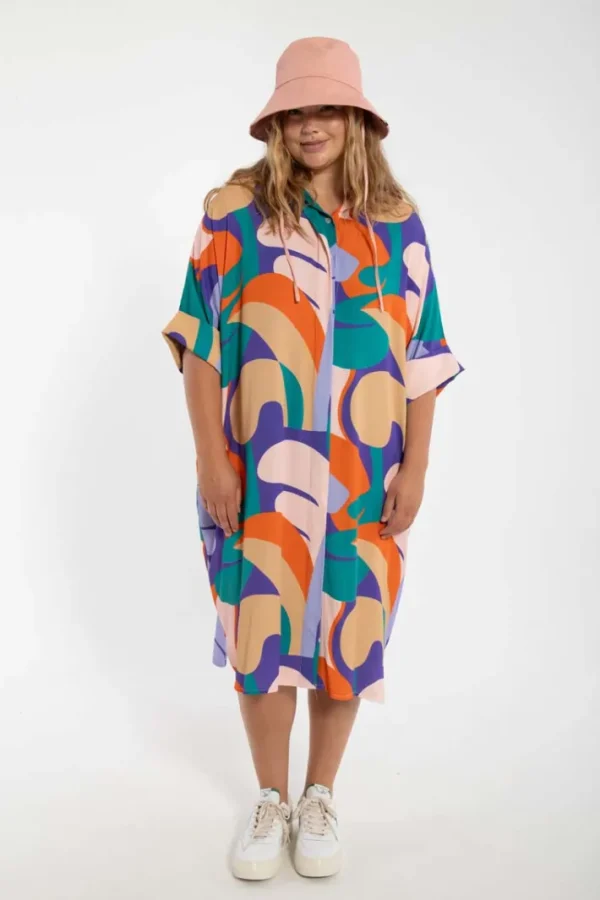 Danetiki Viscose Dress Cold Purple TROPS