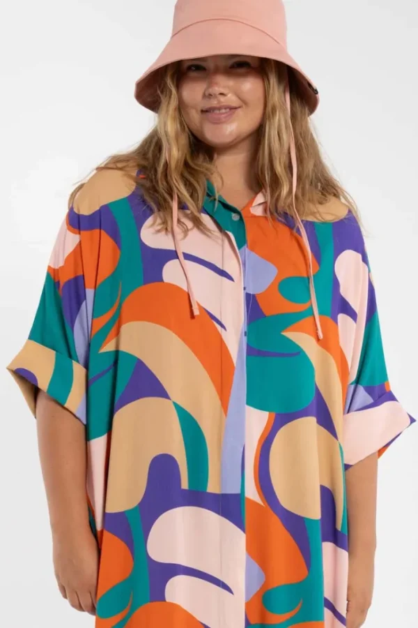 Danetiki Viscose Dress Cold Purple TROPS