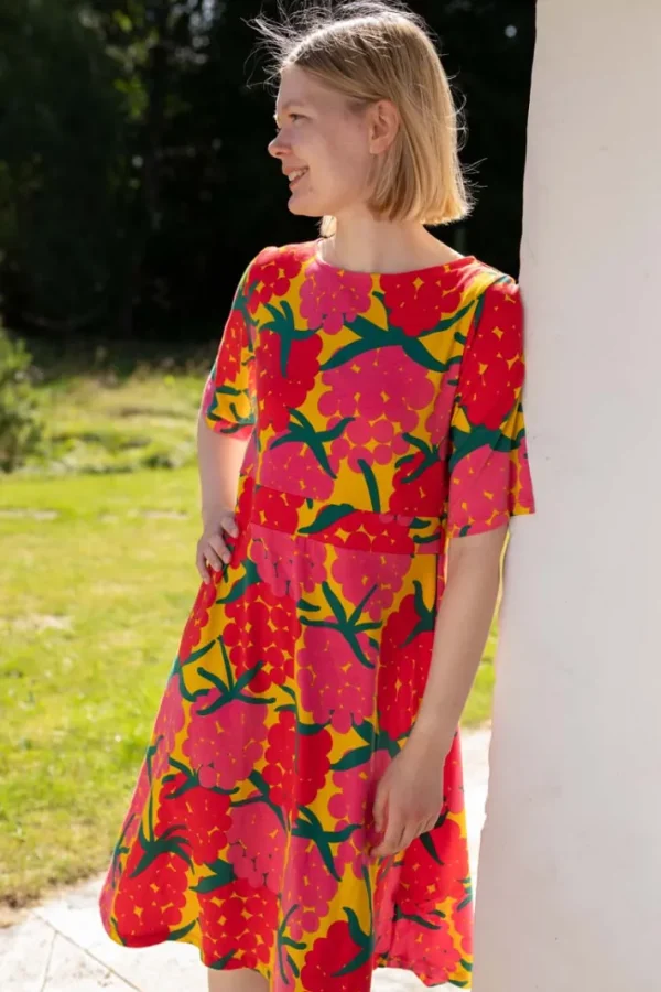 Daneviborg Cotton Dress Yellow MAXIBERRY