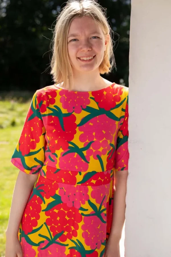 Daneviborg Cotton Dress Yellow MAXIBERRY