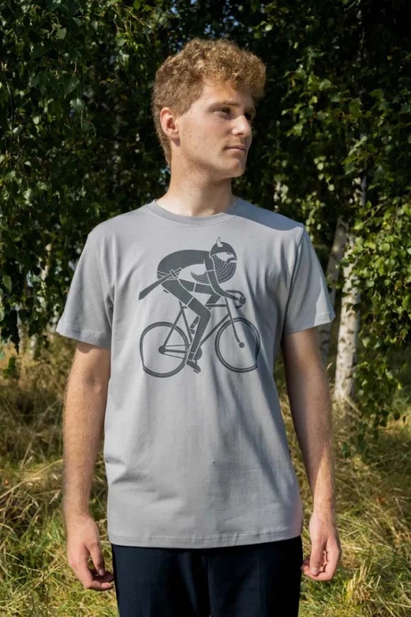 Daneviking Tee Heather Grey BIKING VIKING