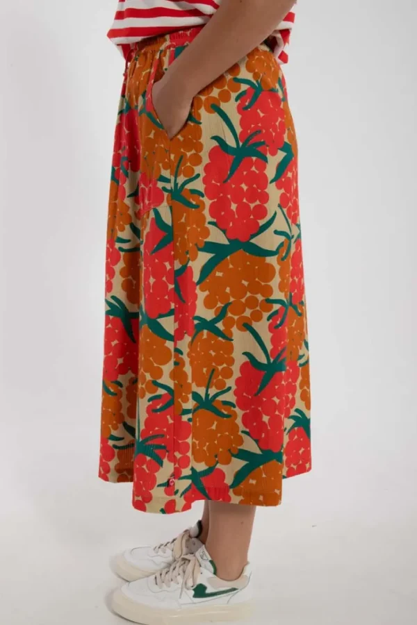 Danevisit Searsucker Skirt Beige MAXIBERRY