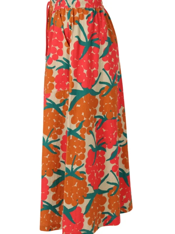 Danevisit Searsucker Skirt Beige MAXIBERRY