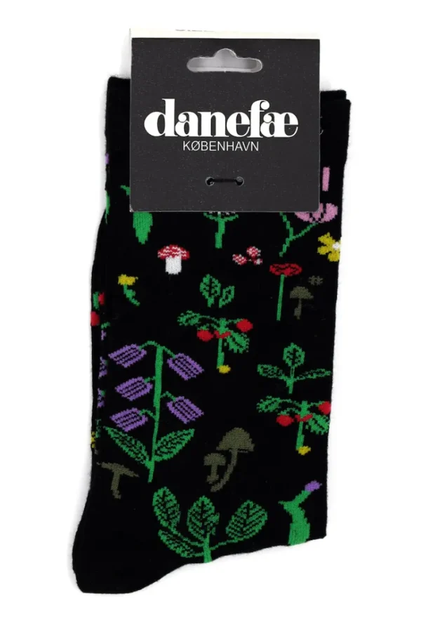 Danewalk with me Socks Black BOTANICAL