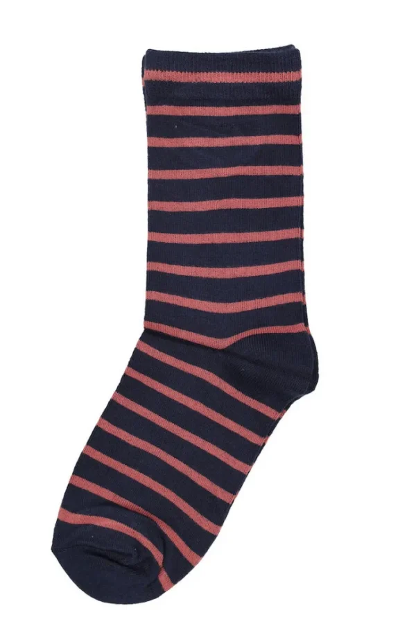 Danewalk with me Socks Dk Navy/Old Rose