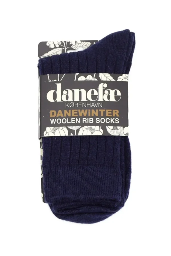 Danewinter Woolen Rib Socks - Navy