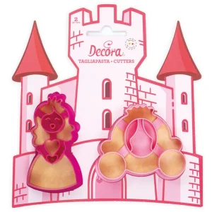 Decora Plastic Cookie Cutter Set of 2 Princess