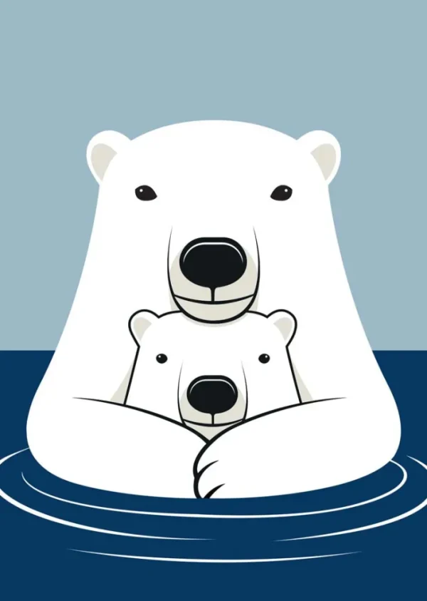 DYR Postcard Lt Azur/Dark Ocean ISBJOERNMOR