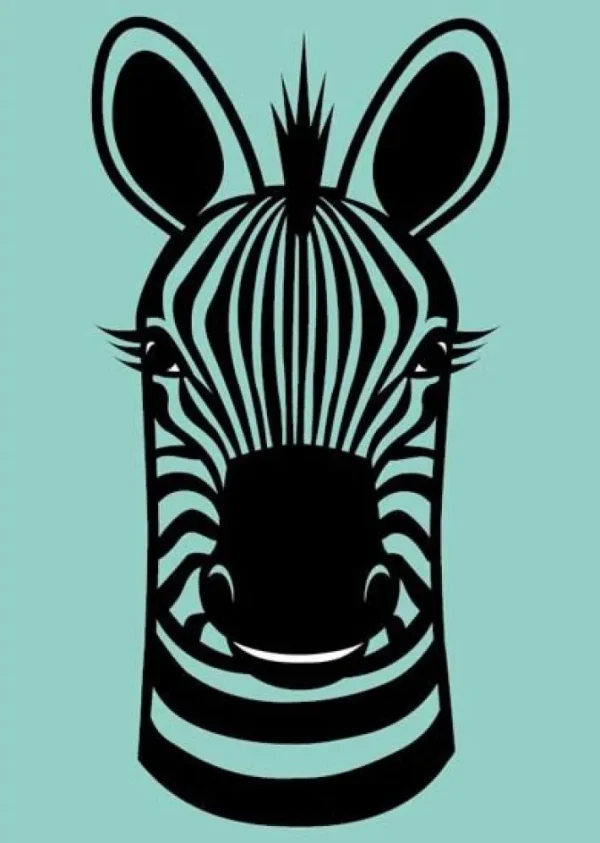 DYR Postcard Mint ZEBRA