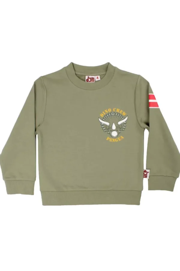Dyrdino Crew Sweat Sage TRICERATOPS