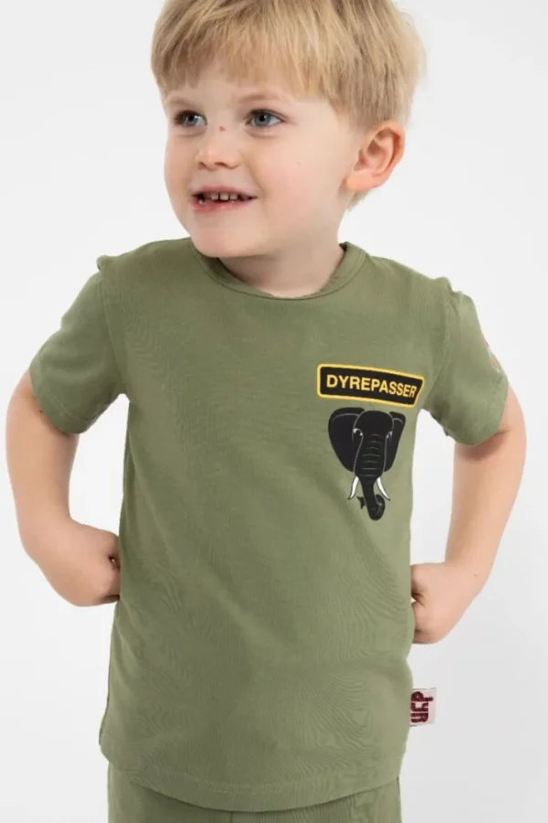 Dyrepasser T-shirt Sage ELEFANT
