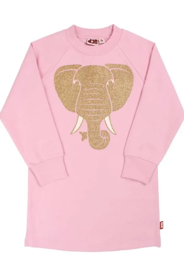 Dyrfurry Sweat Dress Pastel Pink ELEFANT