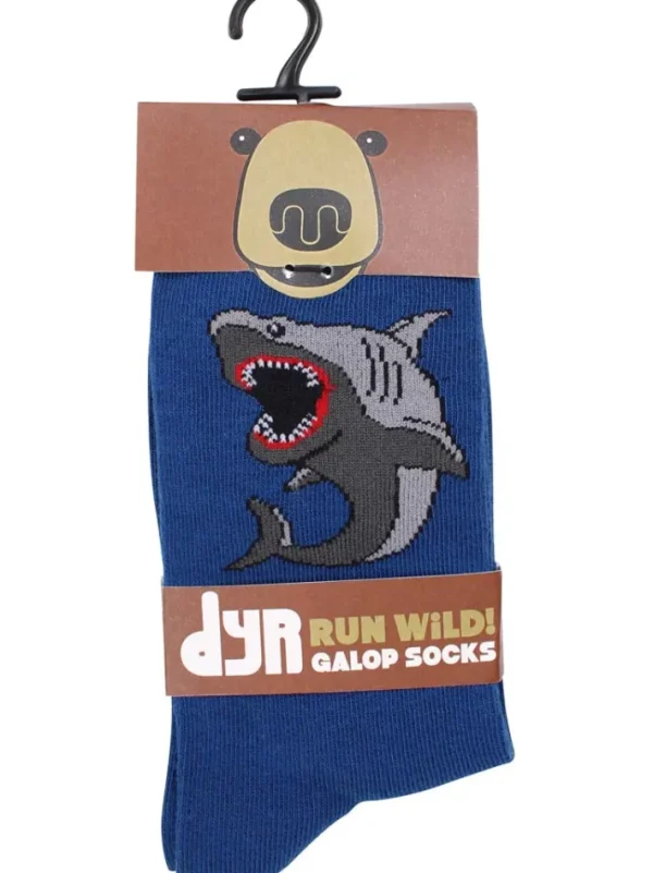 Dyrgalop socks Deep Blue HVIDHAJ