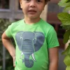 Dyrgrowl T Bright Green ELEFANT