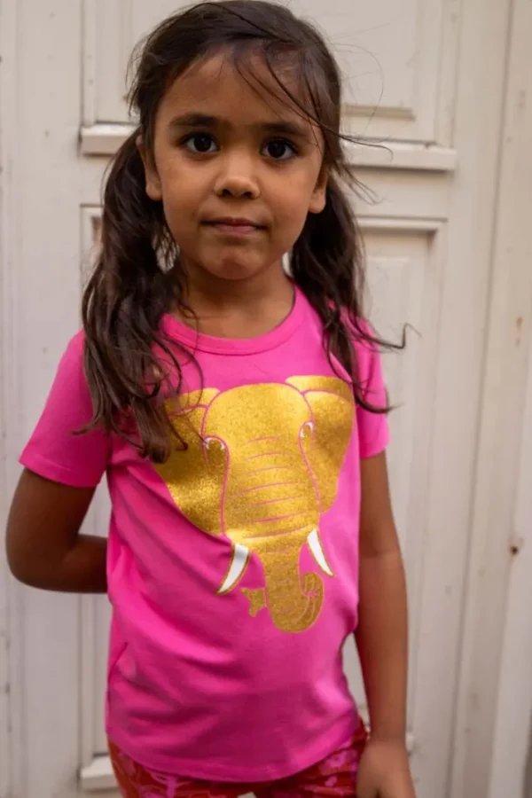 Dyrgrowl T Super Pink ELEFANT Glitter