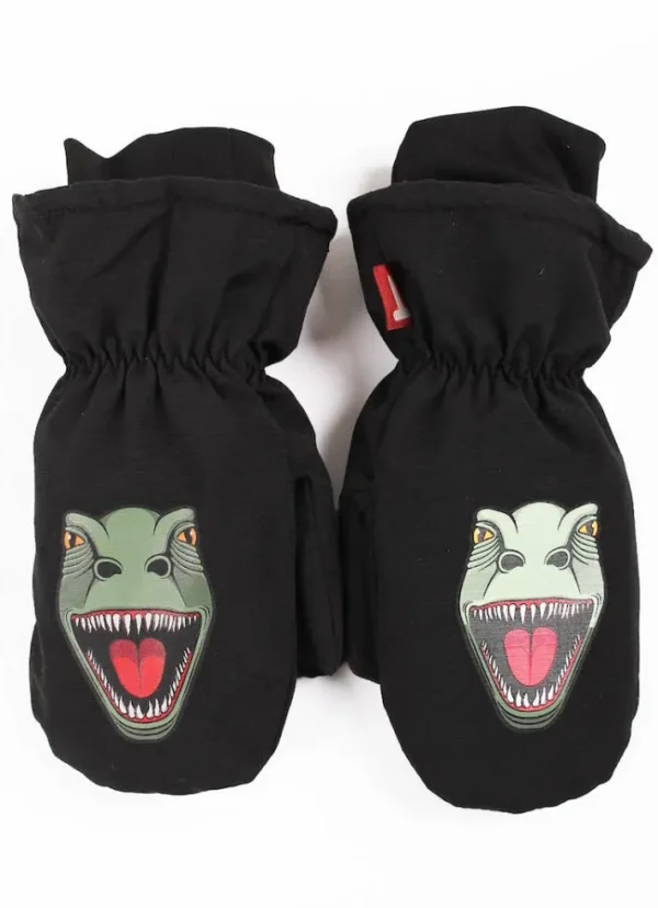 Dyrpaw Mittens Black T-REX