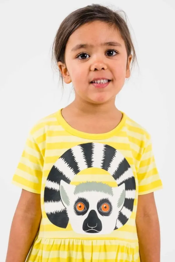 Dyrpower Dress Bright Yellow/Light Yellow KATTALEMUR