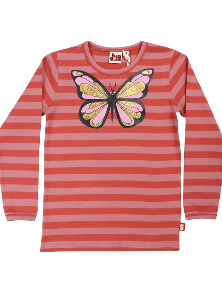 dyrroar_t_aopstrib_antiqu_0.webp Dyrroar T AOP/STRIB Antique Rose/Swedish Red SOMMERFUGL