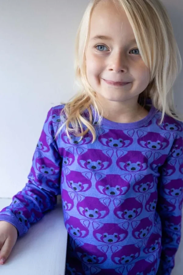 Dyrroar T AOP/STRIB Ice Viola/Purple ROED PANDA