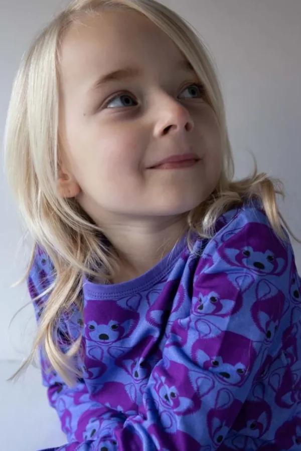 Dyrroar T AOP/STRIB Ice Viola/Purple ROED PANDA