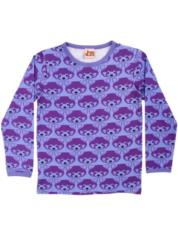 Dyrroar T AOP/STRIB Ice Viola/Purple ROED PANDA