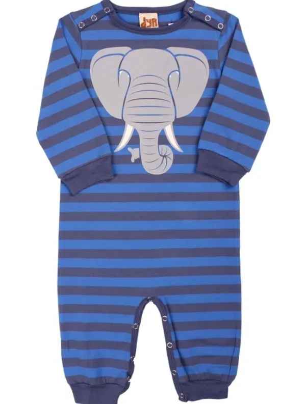 Dyrtweet Suit AOP/Strib Grey Marine/Royal Blue ELEFANT