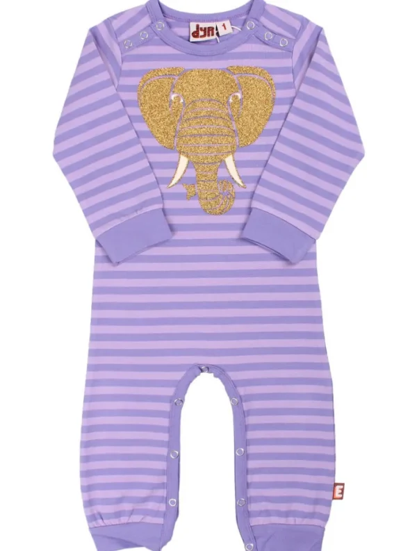 Dyrtweet Suit AOP/Strib Soft Viola/Viola GULD ELEFANT
