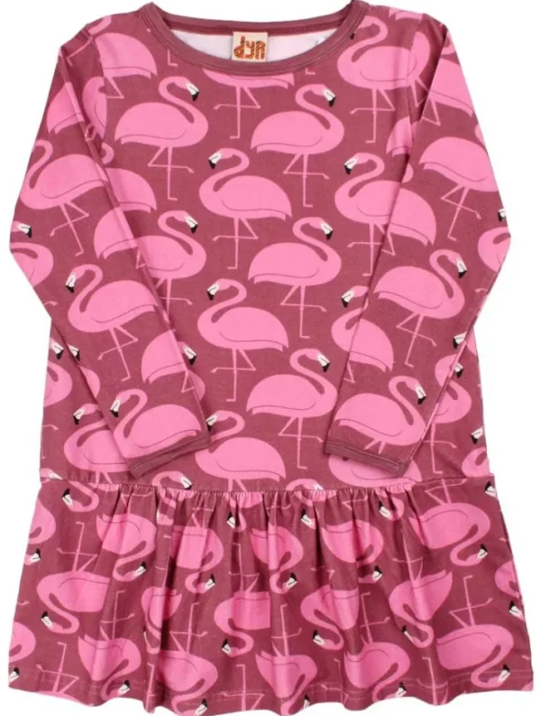 Dyrzanzi LS Dress AOP/STRIB Old Rose/Lovely Rose FLAMINGO