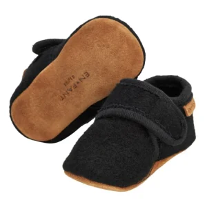 En Fant Baby Wool Slippers Black