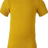 Engel Wool Natur Baby Body SS w.Buttons GOTS Saffron