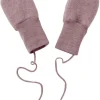 Engel Wool Natur Baby Mittens Rosewood Melange