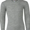 Engel Wool Natur Kids Shirt LS Lt Grey Melange