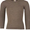 Engel Wool Natur Kids Shirt LS Walnut