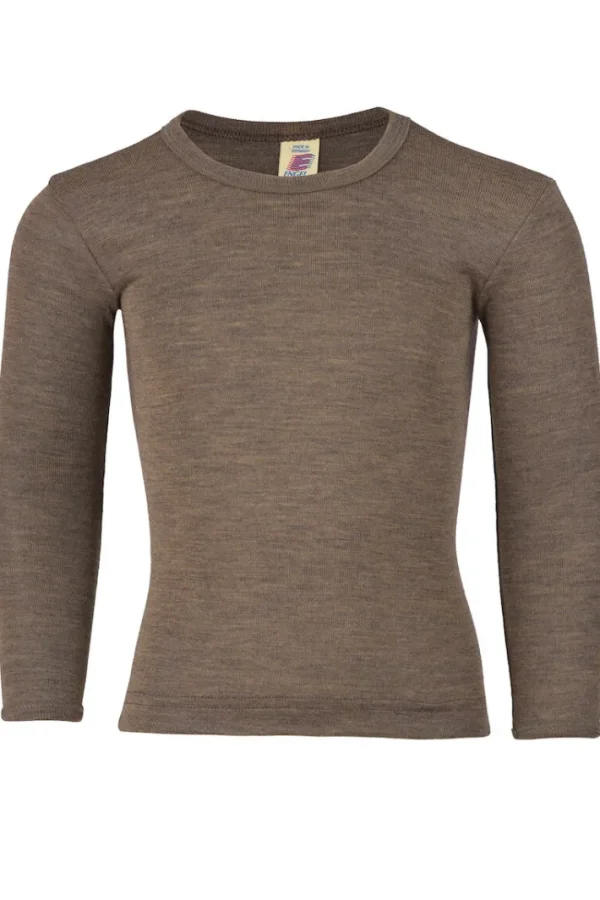 Engel Wool Natur Kids Shirt LS Walnut