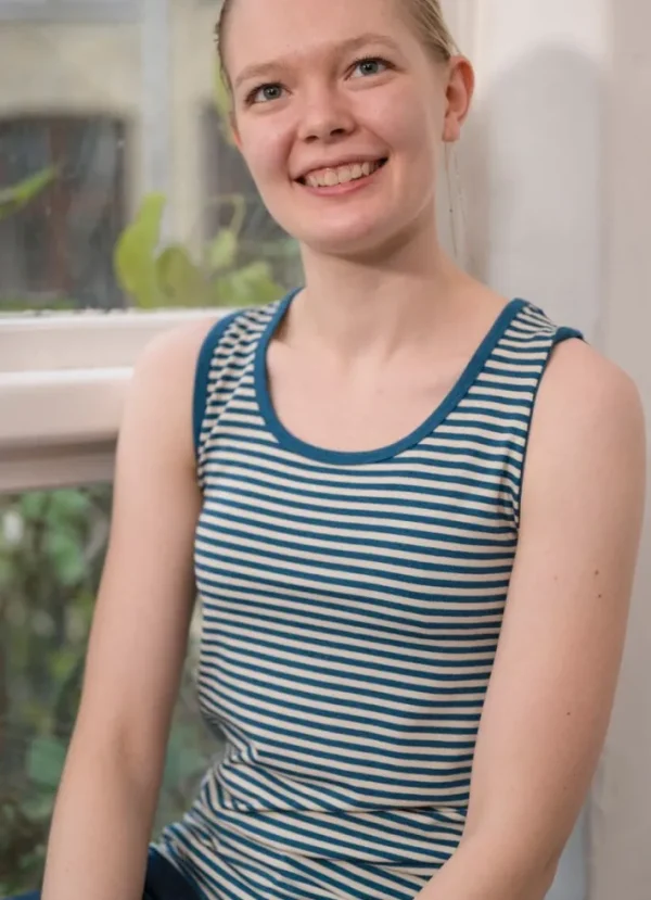 ESS - Allinge Wool Top Stone Blue/Chalk