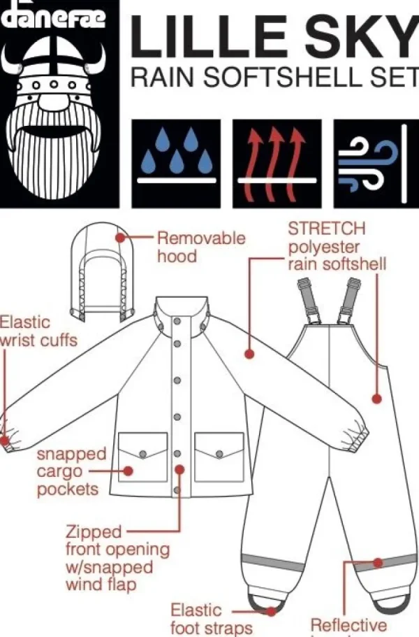 ESS - Lille Sky Rain Set Dk Navy