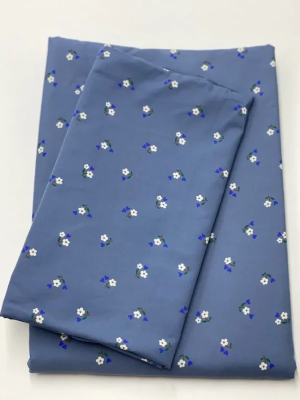 ESS - ORGANIC Danebedlinen Baby Grey Blue MINIFLOWER