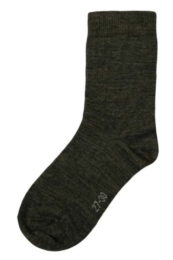 JOHA Wool Socks Thin Green Melange