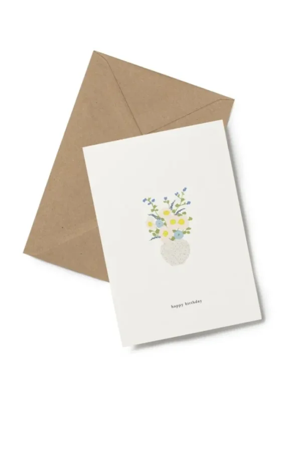 Kartotek Kort-A6 Birthday Flowers