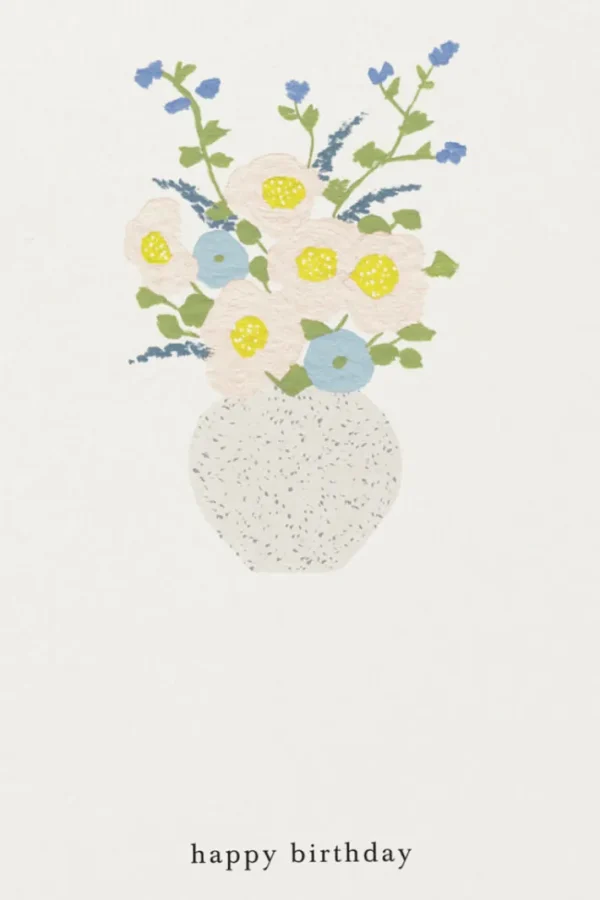 Kartotek Kort-A6 Birthday Flowers